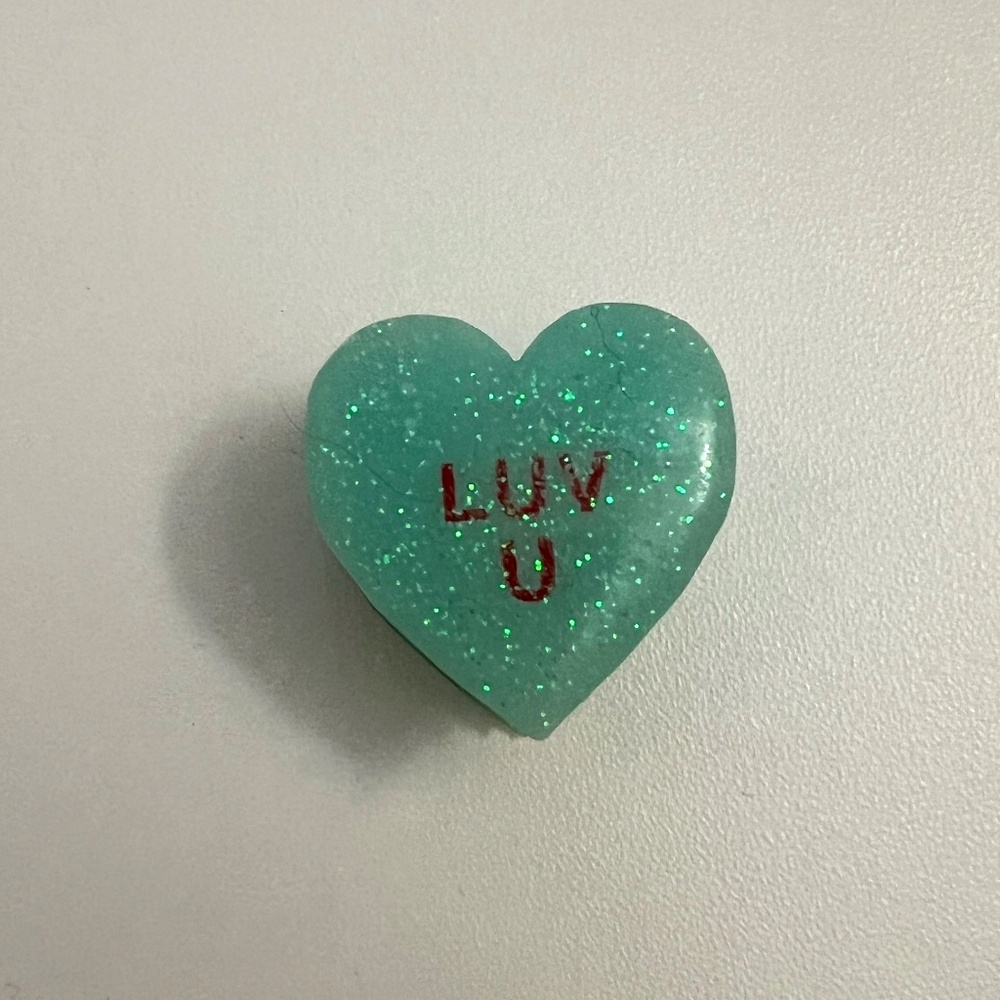 Luv U Valentines Day Straw Charm